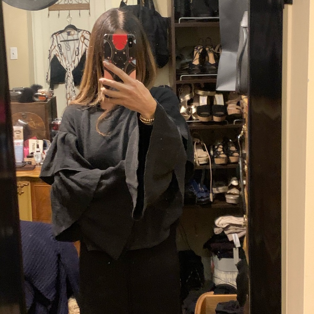 Ruffle sleeve sweater